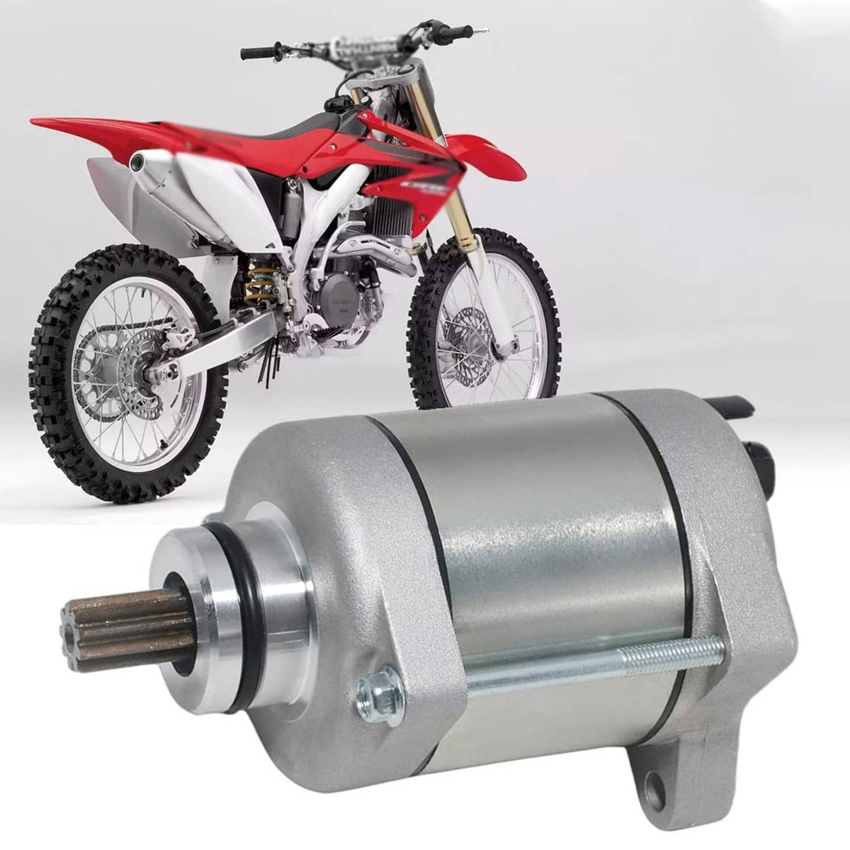 Solidspare 9Teeth Motorcycle Starter Motor for Honda CRF450 CRF450R 2019-2024 31200-MKE-A71