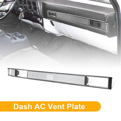 Solidspare Aluminum Dash AC Vent Plate Brushed For 1981-1987 Chevy silverado pickup truck