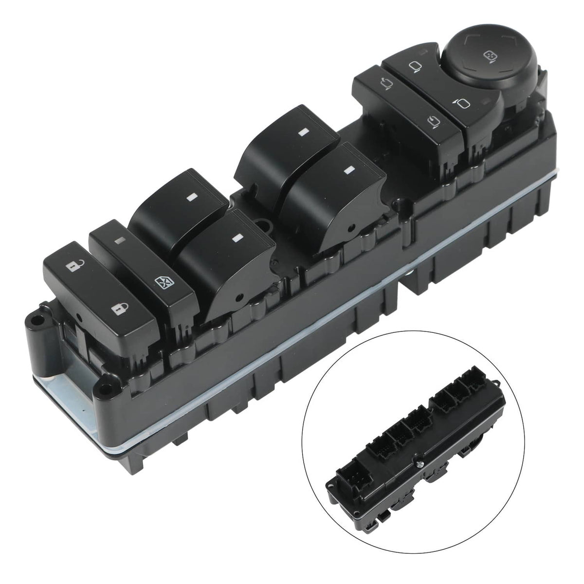 Solidspare Left Driver Door Window Switch Panel Control For 2007-14 Chevrolet GMC Cadillac