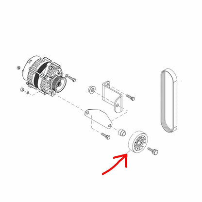 Solid Spare NEW For Mercruiser Serpentine Belt Idler Pulley w/ Bearing 865598 8M6500024