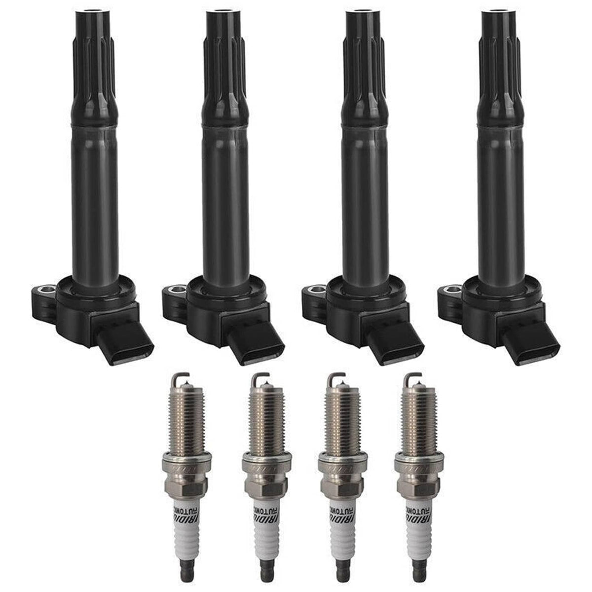 Solidspare 4PCS Ignition Coil Spark Plug KIT For Toyota Camry RAV4 Avalon L4 2.5L UF487 New