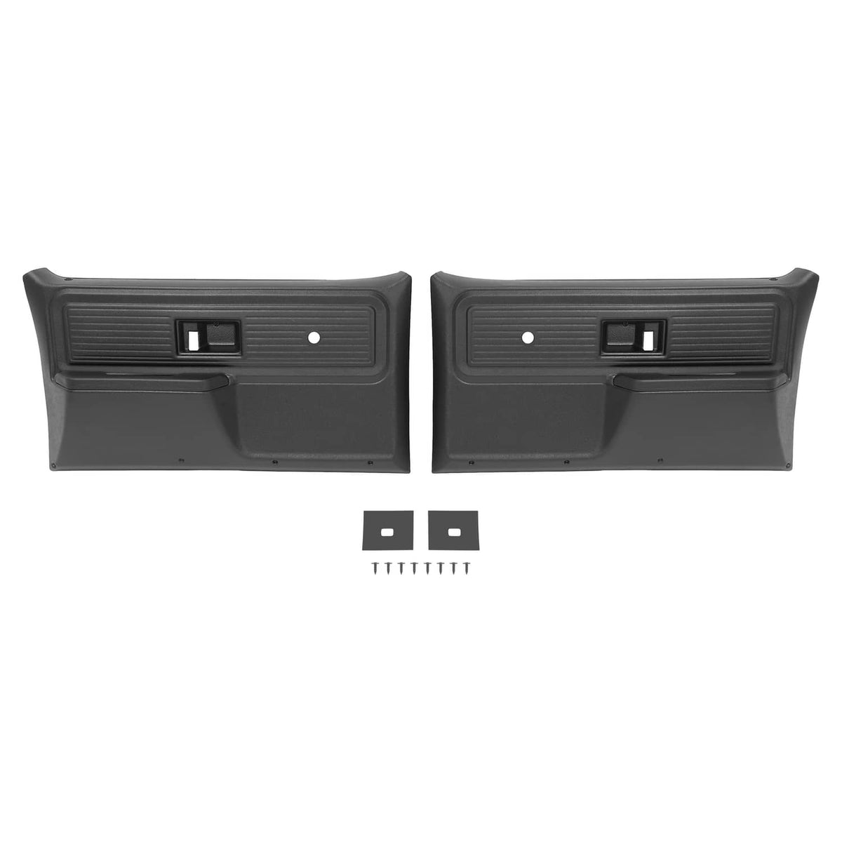 Solid Spare For Chevrolet/ GMC Truck 1977-1980 Inner Door Panels Black Plastic Left+Right