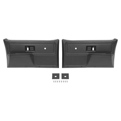 Solid Spare For Chevrolet/ GMC Truck 1977-1980 Inner Door Panels Black Plastic Left+Right