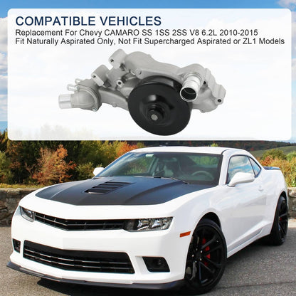 Solidspare Engine Water Pump Fits Chevrolet Camaro 10-15 6.2L Naturally Aspirated 19207665