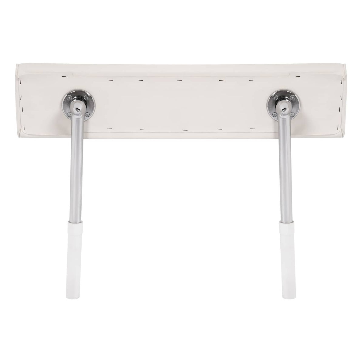 Solidspare For Universal Boat Seat Backrest W/Folding Arms Leaning Post White + Silvery