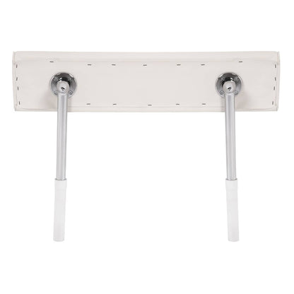 Solidspare For Universal Boat Seat Backrest W/Folding Arms Leaning Post White + Silvery