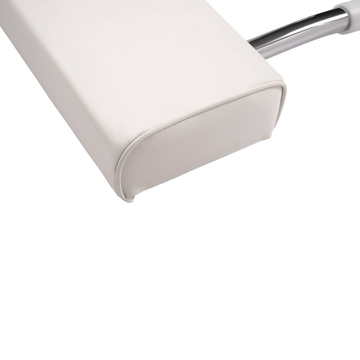 Solidspare For Universal Boat Seat Backrest W/Folding Arms Leaning Post White + Silvery
