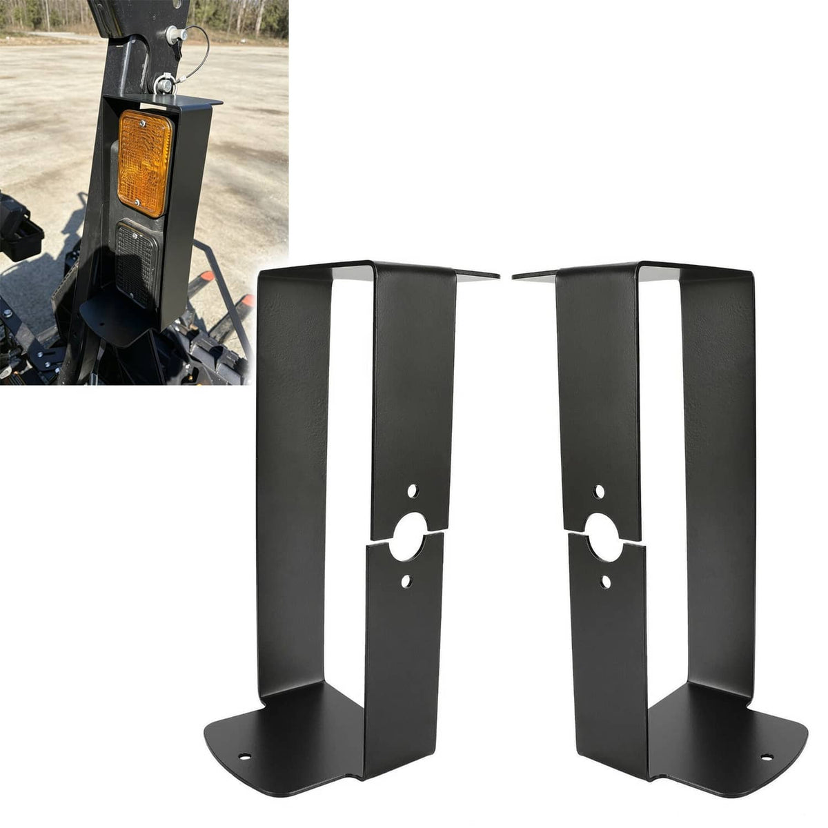 Solidspare Left & Right Brush Light Guards For John Deere 1023 1025R 1026R 2025R #BLV10400