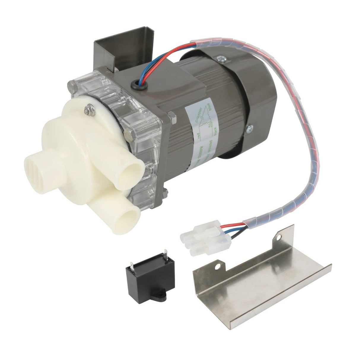 Solidspare S-0731 Water Pump for Hoshizaki, Ice Machine Motor Assembly with Mounting Plate