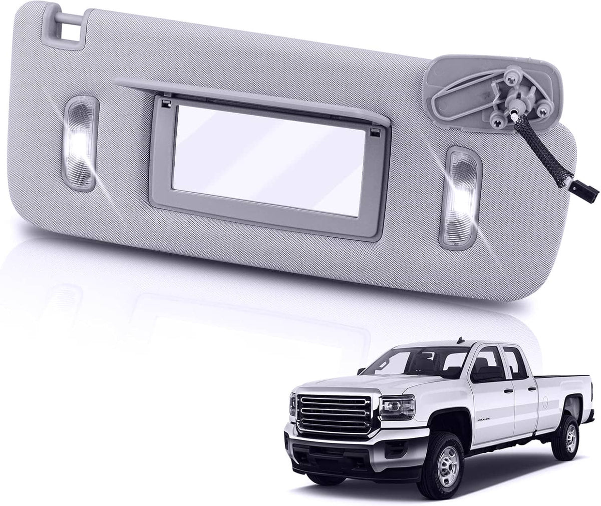 Solidspare Right Side Sunvisor 23459643 For 2015-19 Chevrolet Silverado 1500 2500 3500 New