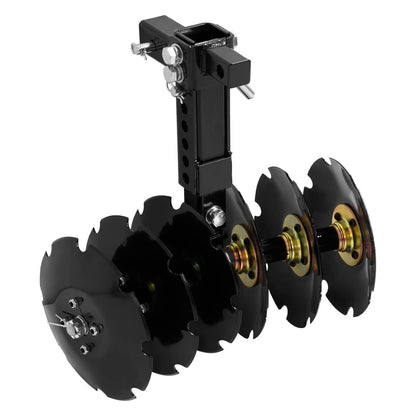 Solidspare 20" Notched Disc Harrow Plow Attachment for ATV UTV W/ 6 X Concave 2" Receiver