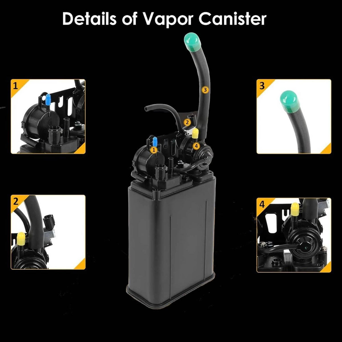 Solidspare Fuel Vapor Charcoal Canister 777400C011 For 2001-2004 Toyota Sequoia SR5 V8 Gas