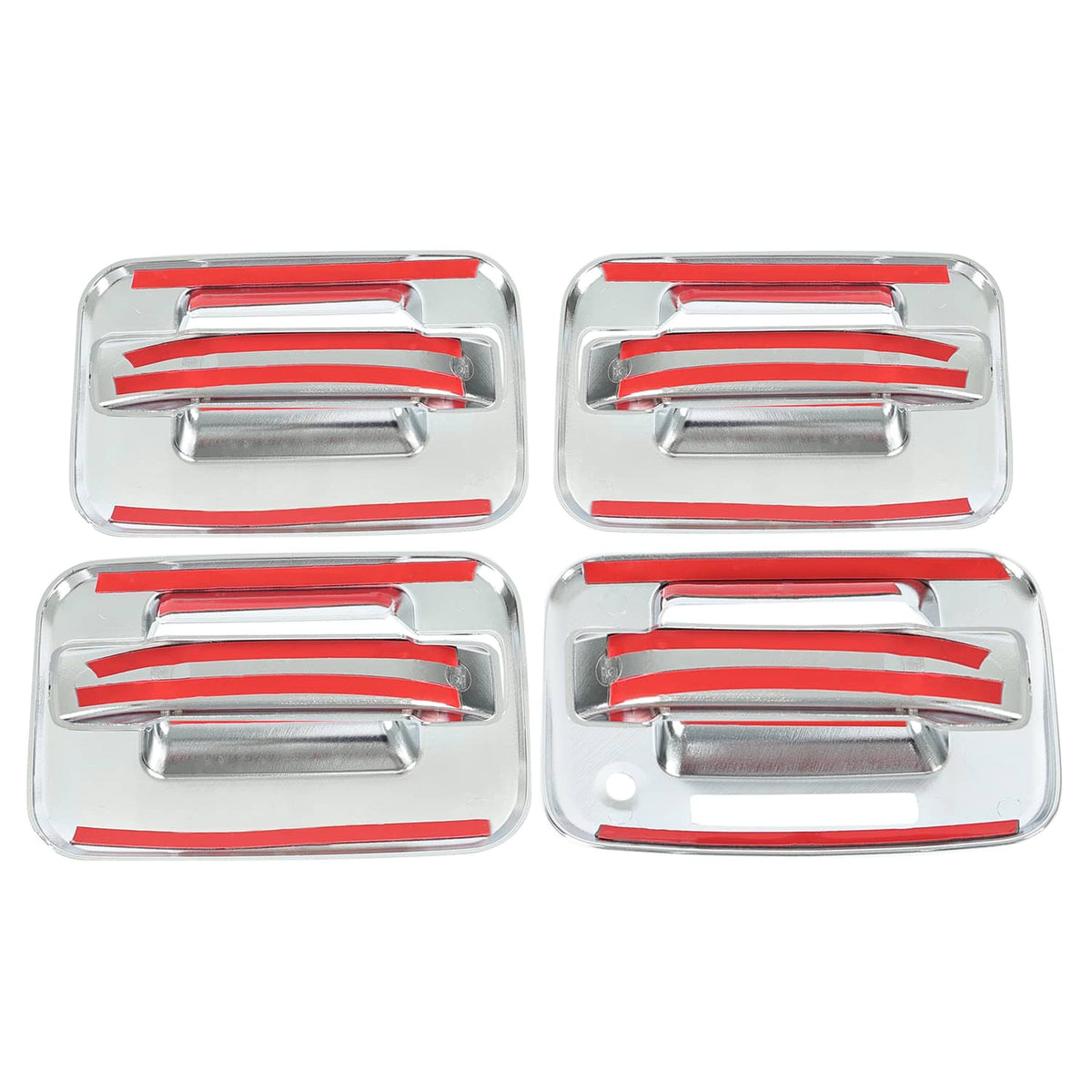Solid Spare For Ford F-150 F150 4DR 2004-2014 Crew Cab Chrome Door Handle Cover ABS w/KeyPad