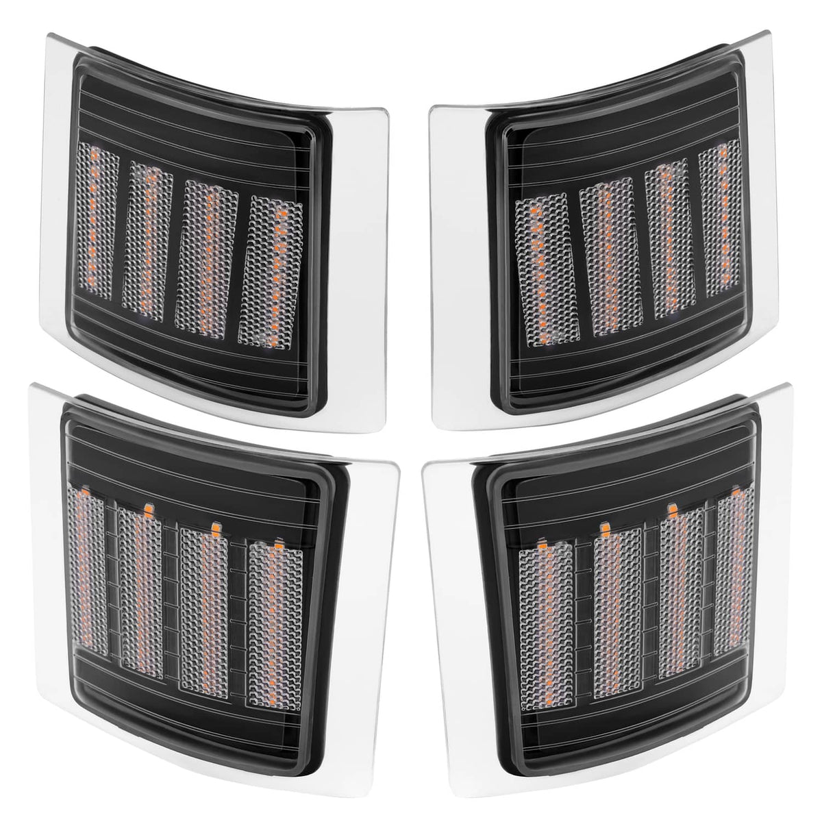 Solid Spare For Chevy C/K 1500 2500 3500 94-98 LED Sequential Corner Side Marker Lights Set