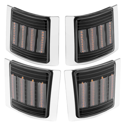 Solid Spare For Chevy C/K 1500 2500 3500 94-98 LED Sequential Corner Side Marker Lights Set