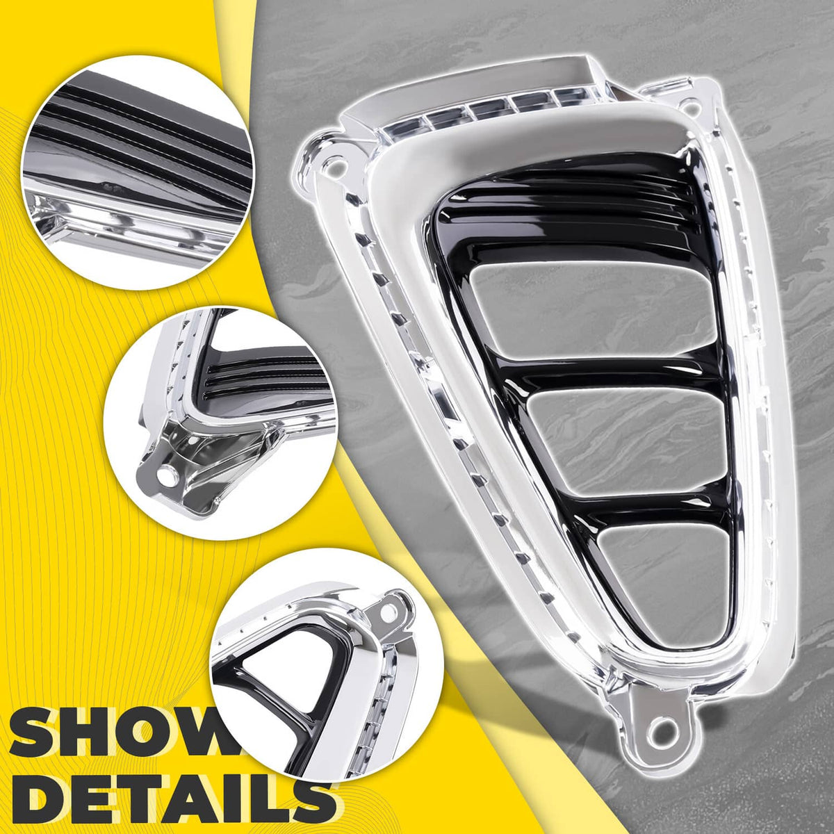 Solid Spare For Kia Optima 2016 2017 2018 Front Chrome Fog Light Lamp Bezel Left Driver Side