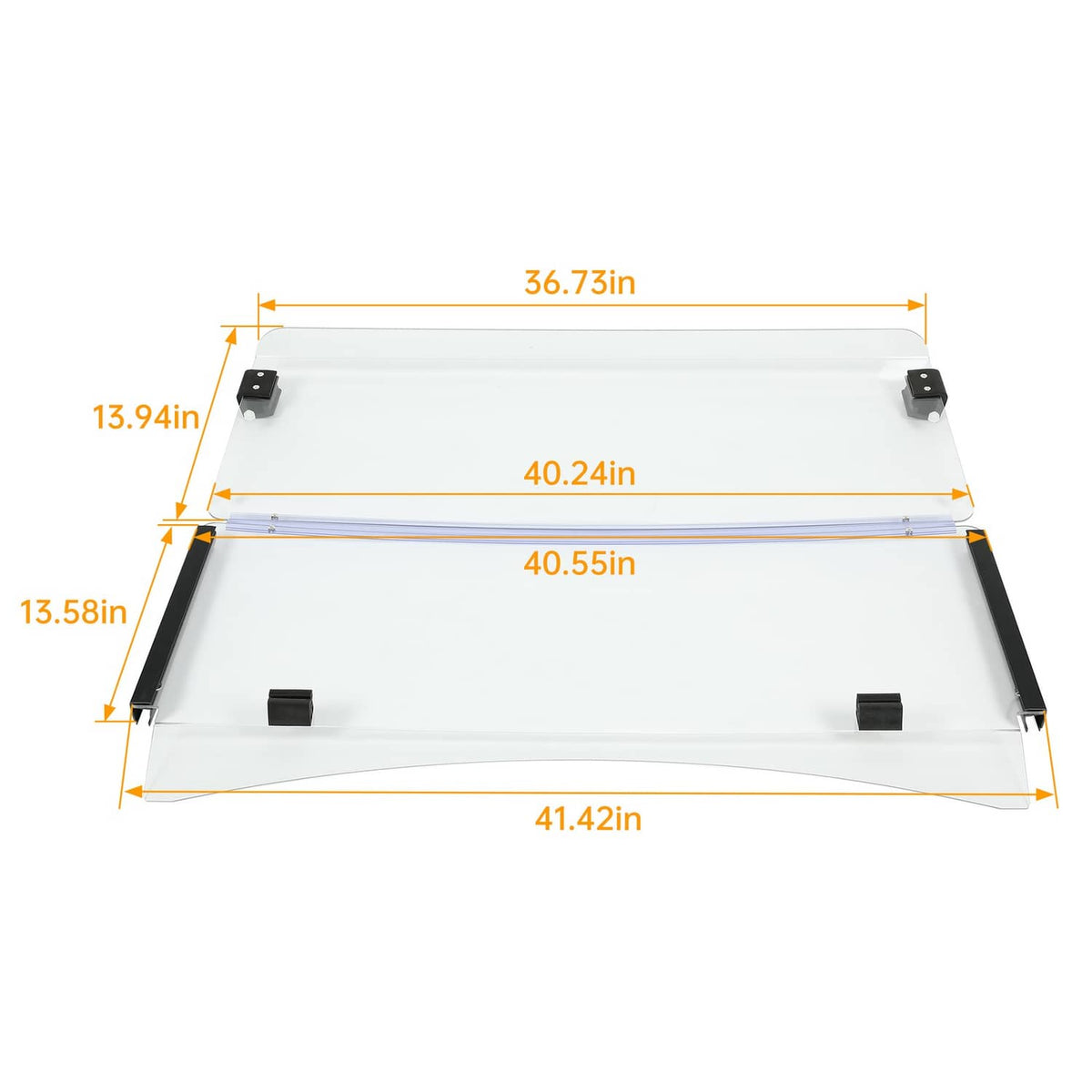 Solidspare For EZGO TXT 2014- up Clear Folding Golf Cart Windshield Windscreen