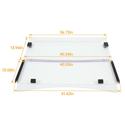 Solidspare For EZGO TXT 2014- up Clear Folding Golf Cart Windshield Windscreen