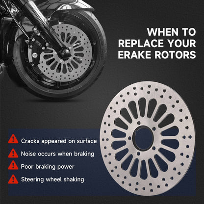 Solidspare 11.5inch Front & Rear Brake Rotor Set w/ Bolts for Harley Softail Touring Dyna