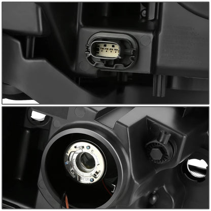 Solidspare 2Pcs Black Housing Amber Corner Projector Headlight For 2013-2019 Ford Taurus
