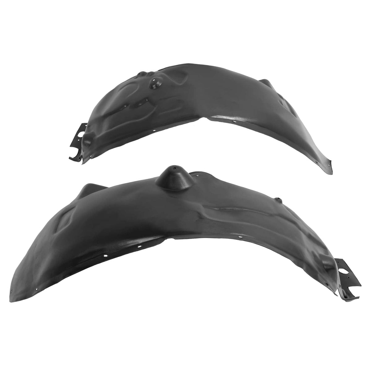Solid Spare Front Inner Fender Liner Set PE Black For Ford F-250/F-350 Super Duty 2011-2016