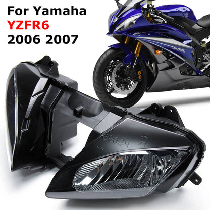 Solidspare Front Headlight for Yamaha 2006-2007 YZF-R6 Motorcycle Headlamp Assembly