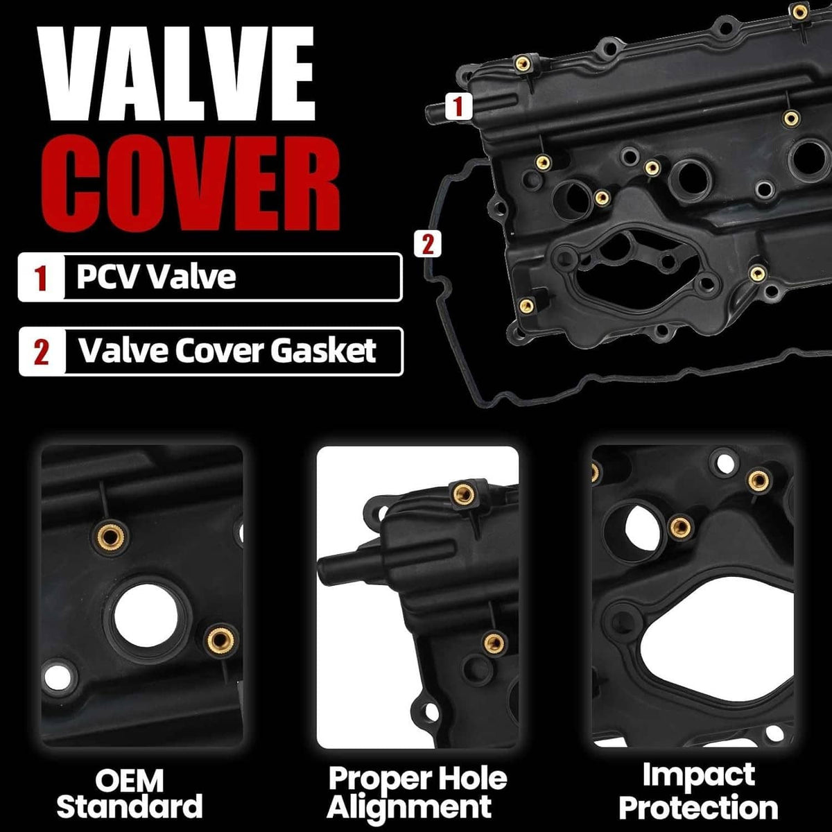Solidspare Valve Cover w/ Gasket 224102G710 for Hyundai Tucson 2014-2015 Kia Optima 2011-15