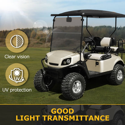 Solidspare Front Folding Tinted Windshield Windscreen For EZGO Express S4 L4 Golf Cart