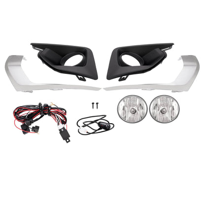 Solid Spare Fog Lights +Bezel+Harness +Switch+Relay For Chevrolet Traverse 2018 19 2020 2021