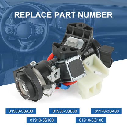 Solidspare Ignition Lock Switch Assembly with Keys For Hyundai 81900-3SA00 819003SA00