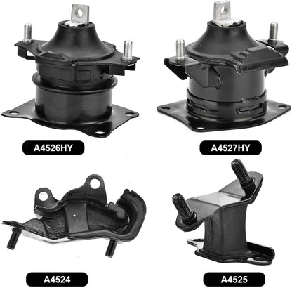 Solidspare 6Pcs Engine Mount & Trans Mounts Kits For 03-07 Honda Accord 3.0L A4527HY A4526H