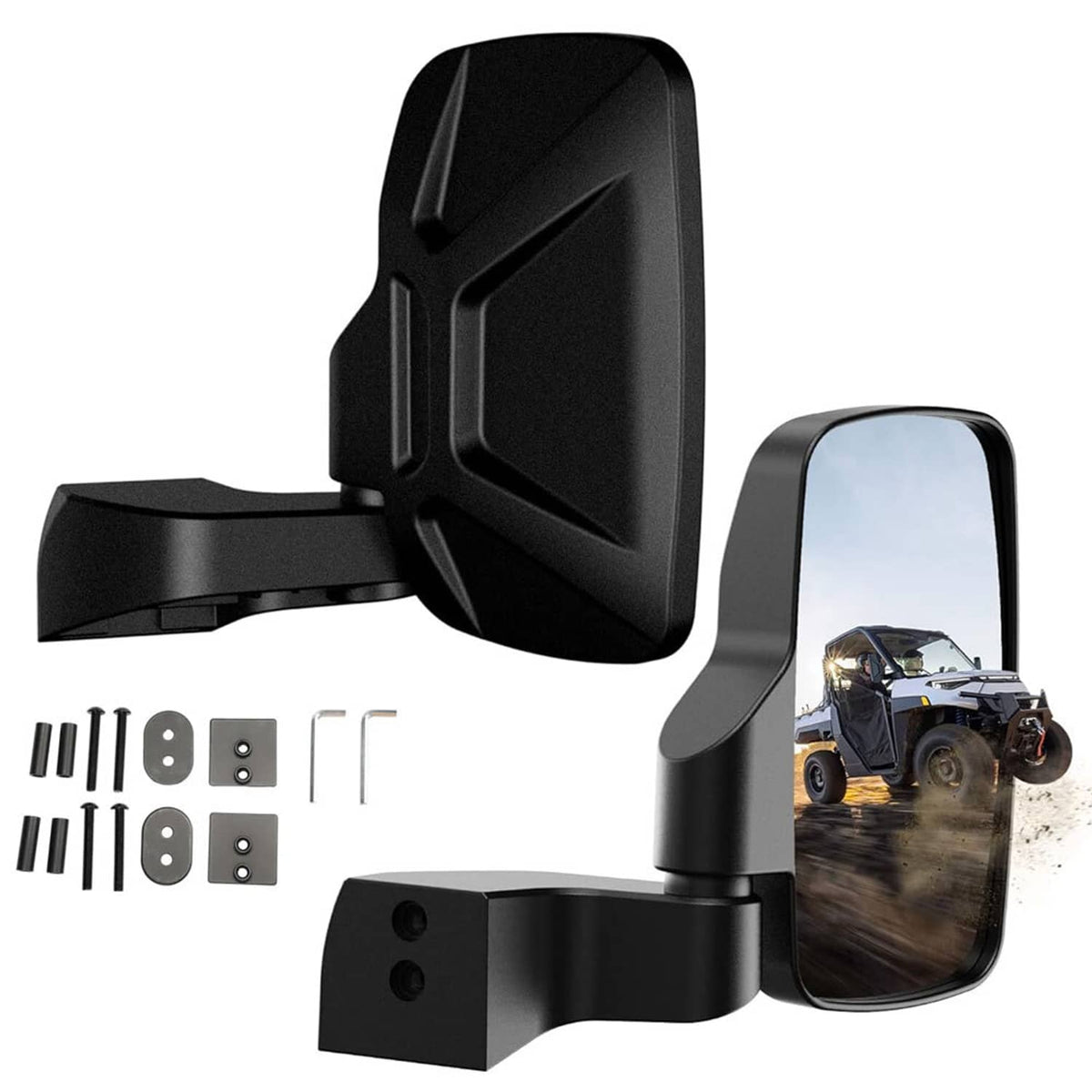 Solidspare For Polaris Ranger 1000/XP1000/Crew/Northstar Pro XD Door Mounted Side Mirrors