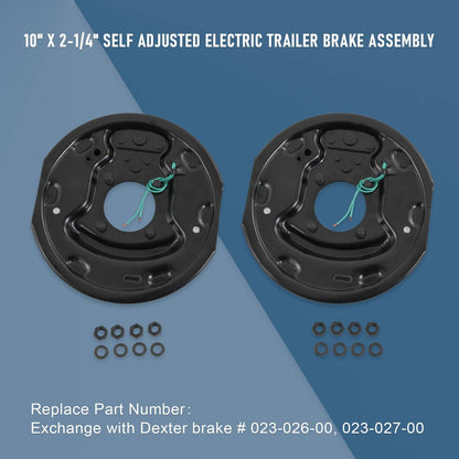 Solidspare 5 on 4.5 Trailer Hub Drum with Electric brakes 10"X2-1/4" Kits For 3500 lbs axle