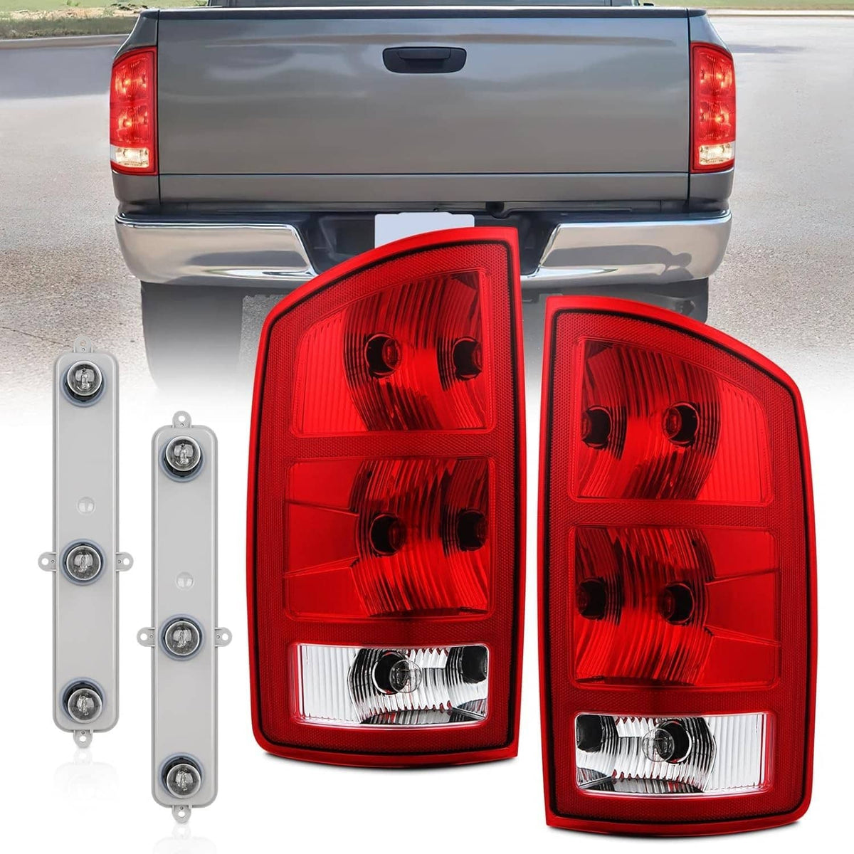 Solidspare Pair Tail Lights w/Circuit Board For 2002-2006 Dodge Ram 1500 2500 3500 Pickup