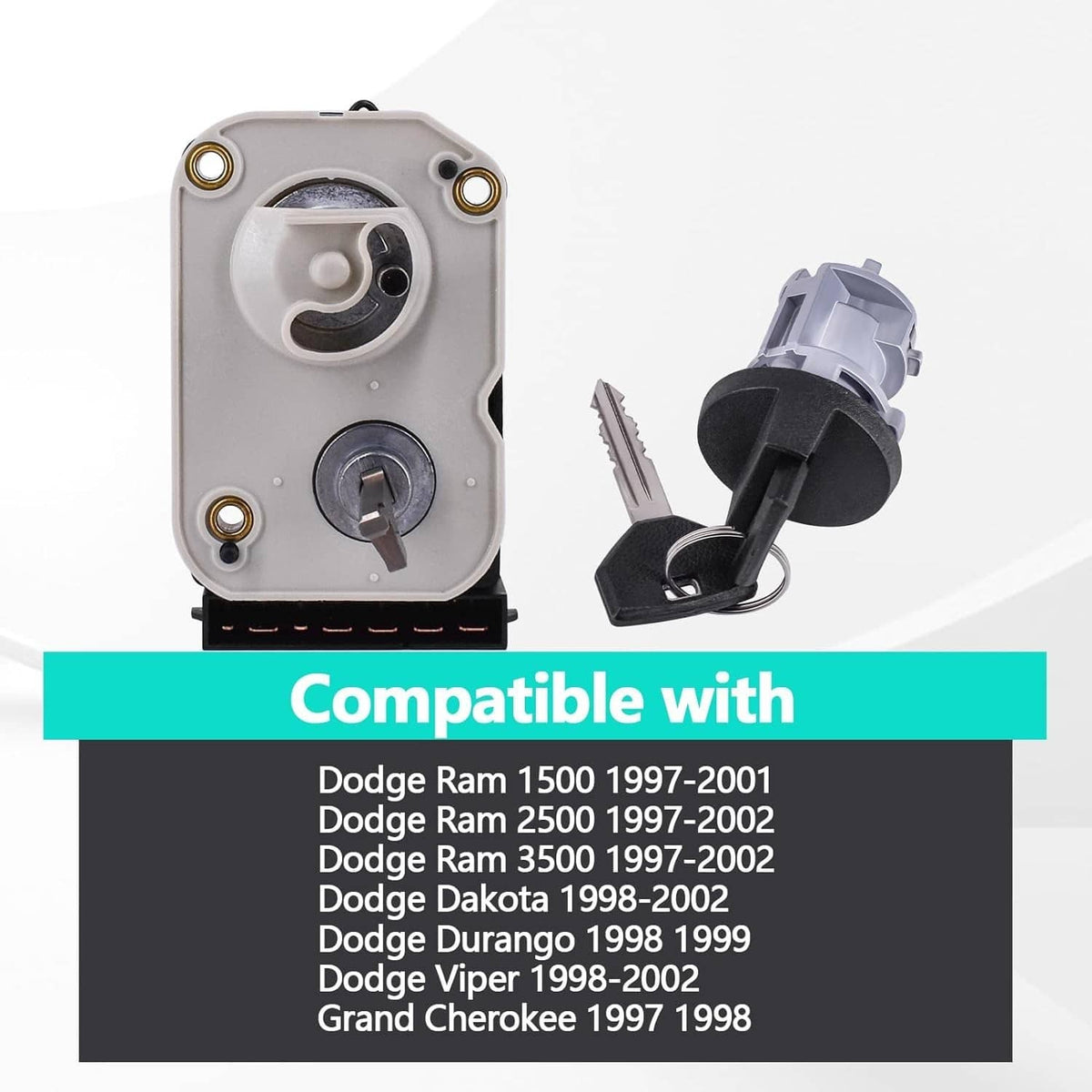 Solidspare Ignition Switch Lock Cylinder Assembly w/2 Key For 1994-2001 Dodge Ram 1500 2500