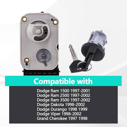 Solidspare Ignition Switch Lock Cylinder Assembly w/2 Key For 1994-2001 Dodge Ram 1500 2500
