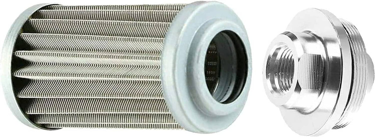 Solidspare Red 30 Micron Inline Fuel/Petrol Filter & Bracket Billet Aluminum An6/An8/An10
