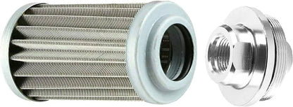 Solidspare Red 30 Micron Inline Fuel/Petrol Filter & Bracket Billet Aluminum An6/An8/An10