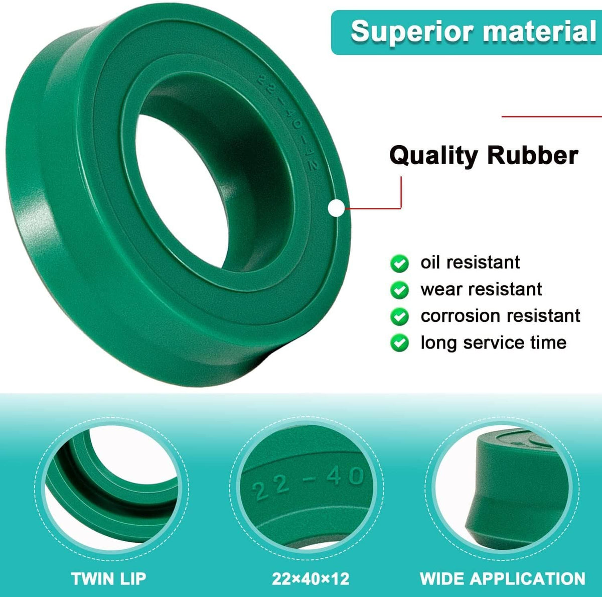 Solid Spare Hydraulic Jack Piston U-Cup Seal Replacement for 2 TON Floor Jack for 328 Series