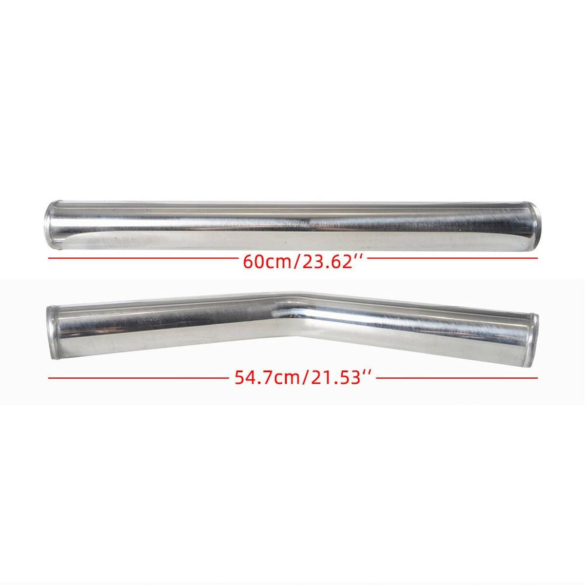 Solidspare 8PCS 2.5" Universal Aluminum Turbo Intercooler Elbow Pipe Kits Silver New