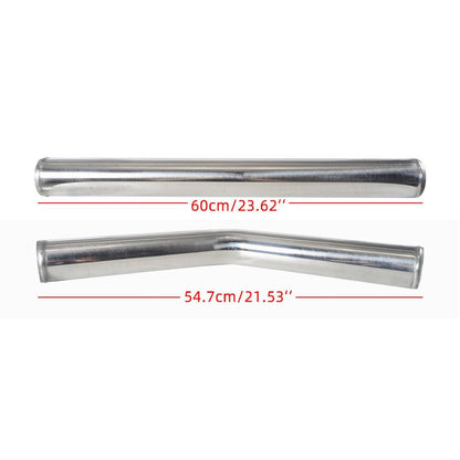 Solidspare 8PCS 2.5" Universal Aluminum Turbo Intercooler Elbow Pipe Kits Silver New