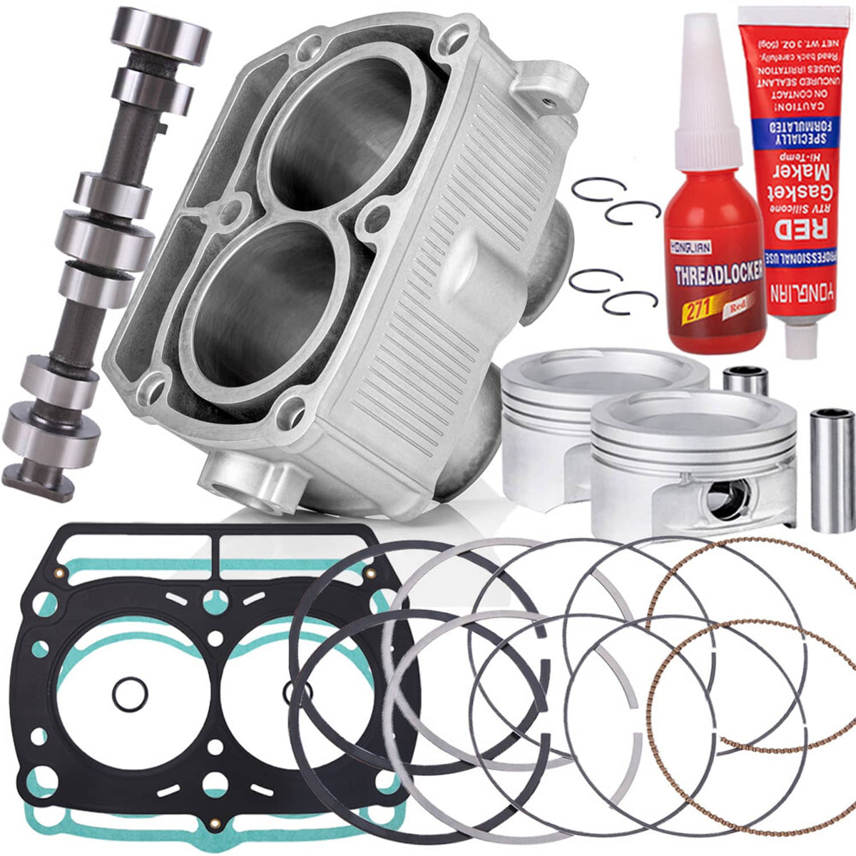 Solidspare Cylinder Piston Gasket Top End Rebuild Kit Set for Polaris Sportsman 800 EFI ATV