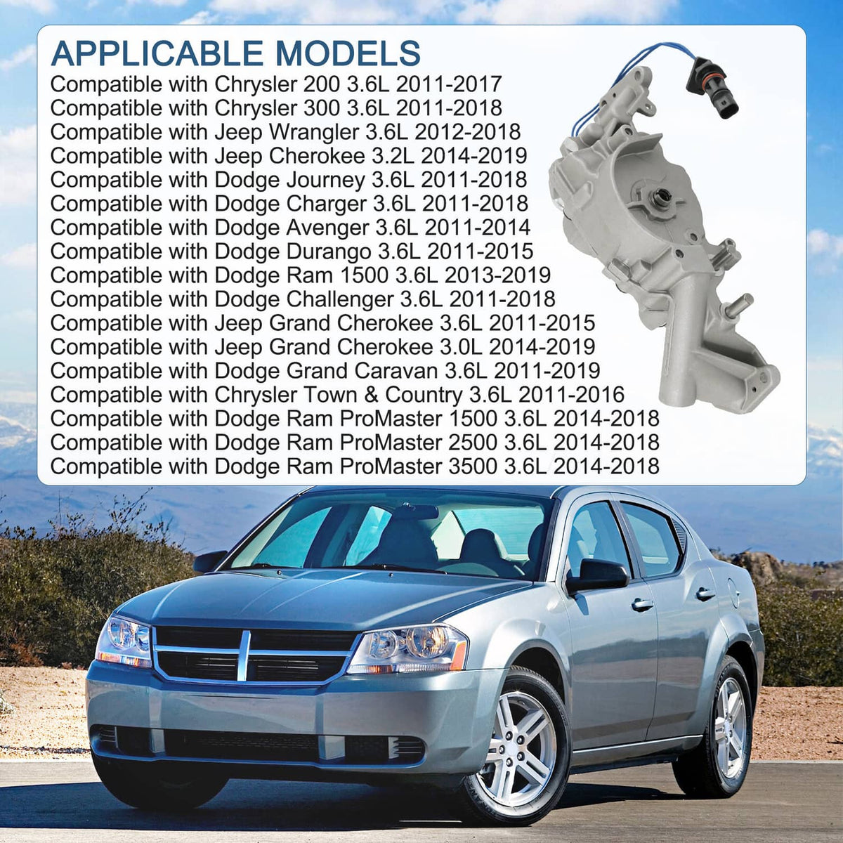 Solidspare Engine Oil Pump FOR Jeep Grand Cherokee Dodge Durango Chrysler 3.6L 68252670AA