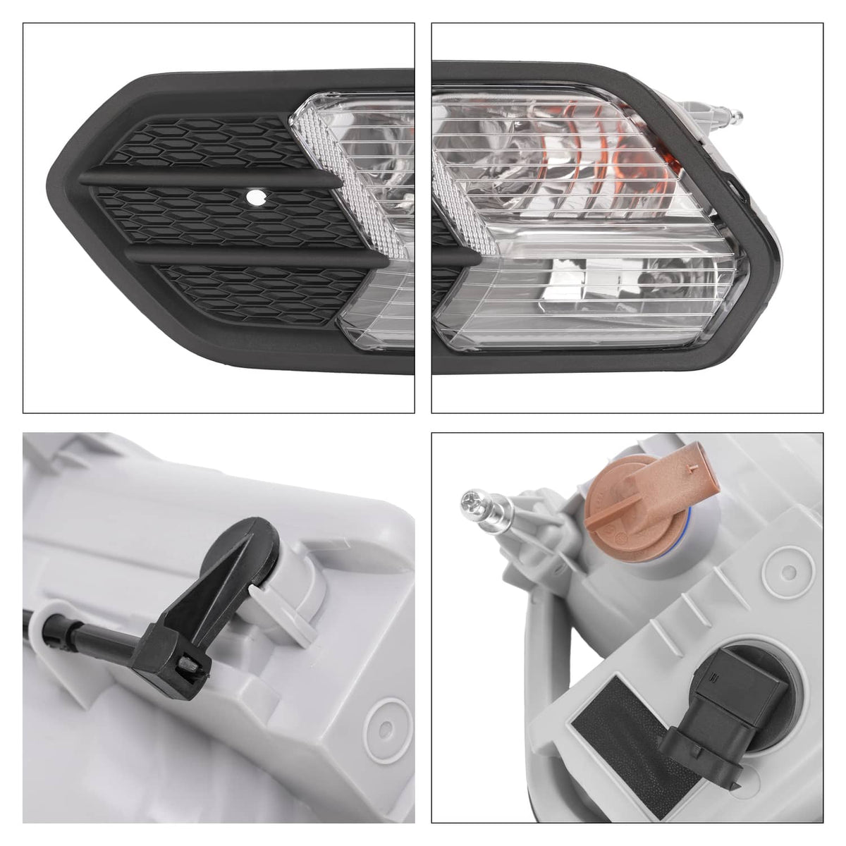 Solid Spare Left Driver Side Bumper Fog Light For Ford Escape 2017 2018 2019 w/Black Cover