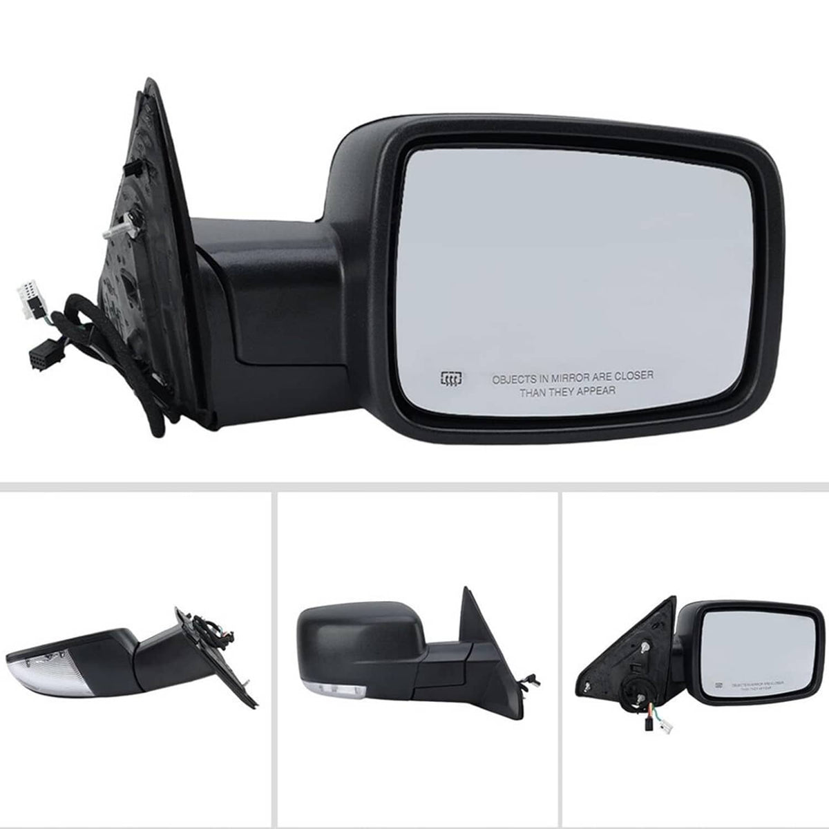 Solidspare Right/Passenger Side For 13-19 Ram 1500 Manual Fold+Heated+LED Signal Mirror New