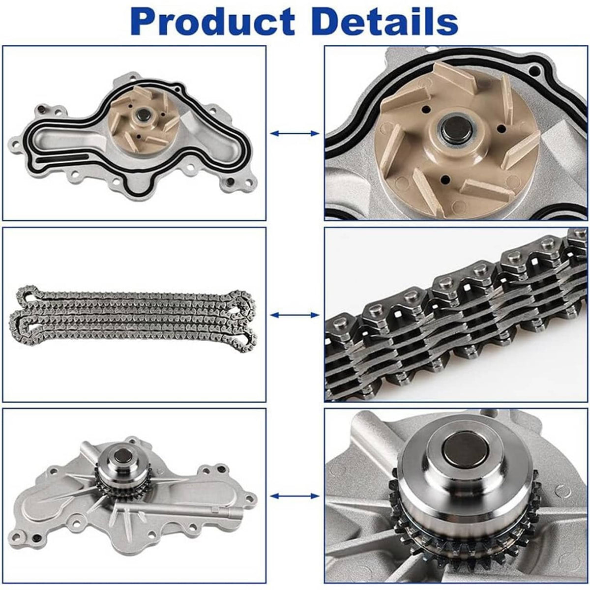 Solidspare Timing Chain Kit & Water Pump For 2011-2019 Ford F150 Explorer Edge Flex 3.5 3.7