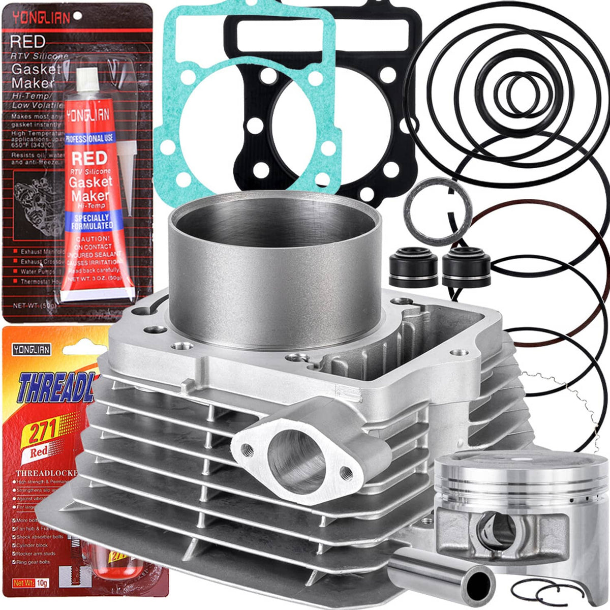 Solidspare Engine Cylinder Piston Kit For Kawasaki Bayou 300 1989-04 11005-1533 11060-1652