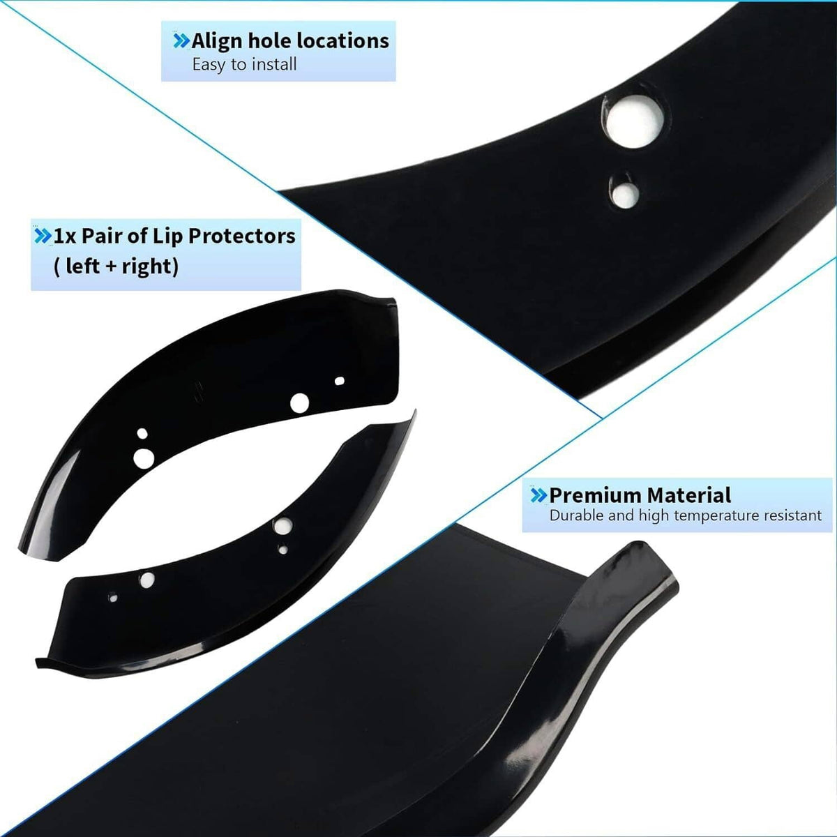Solidspare Front Bumper Lip Splitter Trim Cover For 2015-2021 Dodge Charger SRT Scat Black