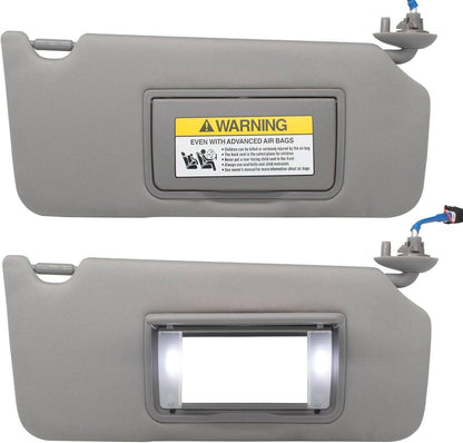 Solidspare 2Pcs Sun Visor w/LED Light Mirror For 2008-2017 Honda Accord 83280-TA5-A51ZA