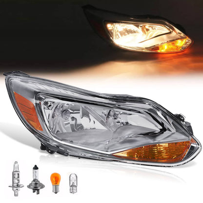Solid Spare Chrome Headlight Headlamp Replacement Passenger Side For Ford Focus 2012 13 14
